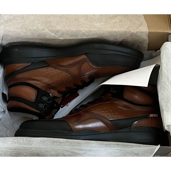 Stacy Adams Mayson Sneaker Boot Cognac Leather Lace Up High-Top Size 8 M NIB - Picture 7 of 8